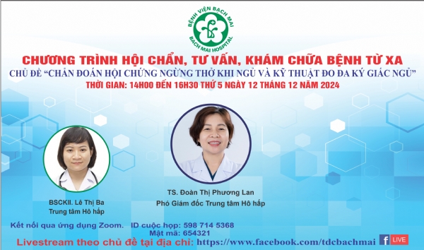 Hội chẩn, tư vấn, khám chữa bệnh từ xa ngày 12 tháng 12 năm 2024